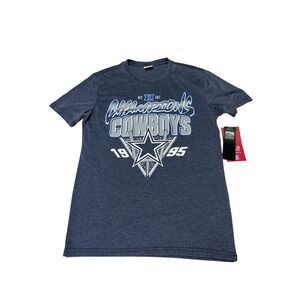 NWT NFL Ultra Game Mens Dallas Cowboys 1995 NFC East Champions T-Shirt Navy S